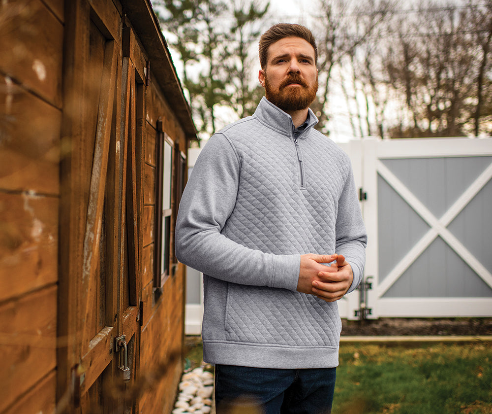 Charles River Men's Franconia Quilted Pullover Mens Apparel Sweatshirts & Fleece