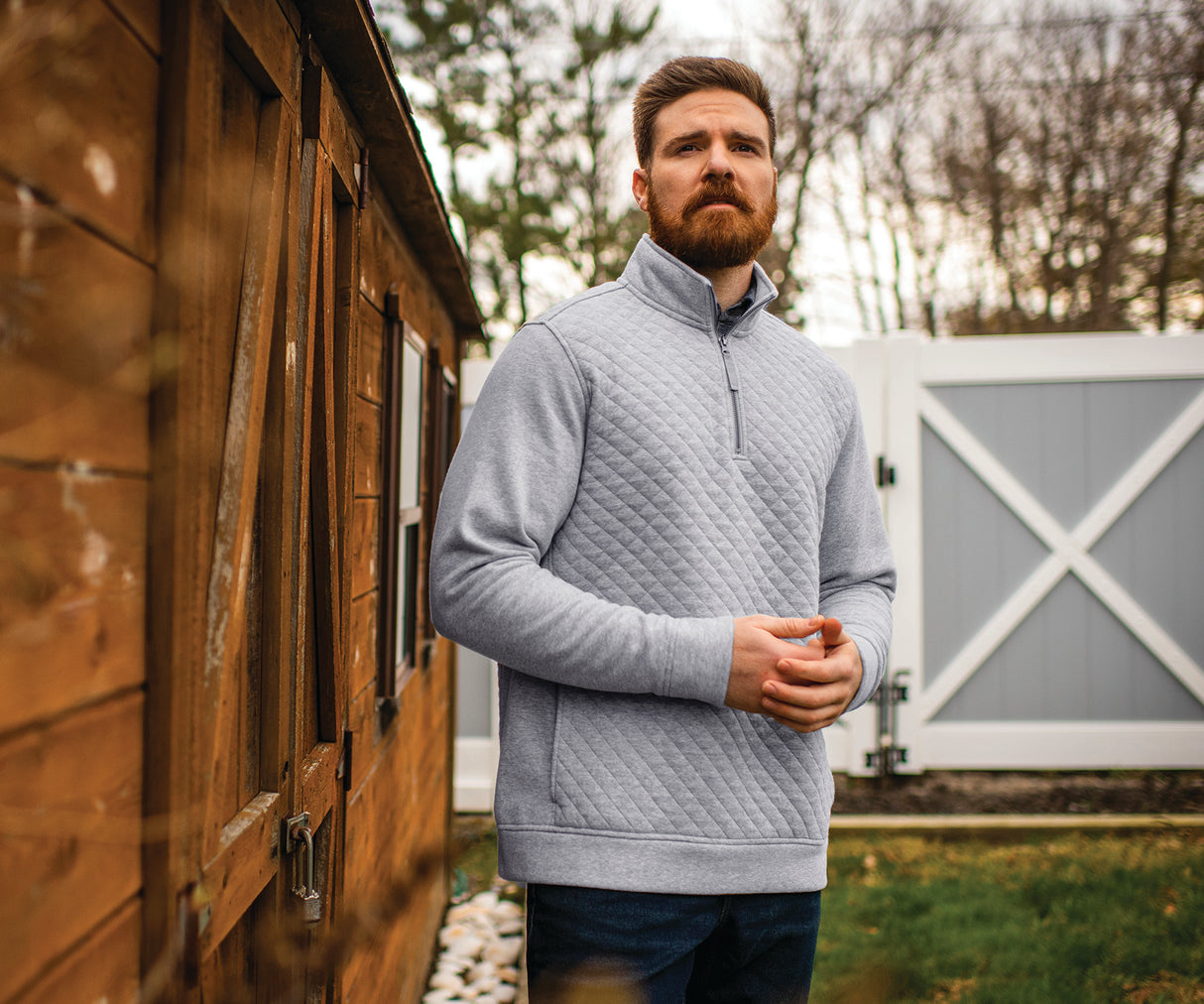 Charles River Men's Franconia Quilted Pullover Mens Apparel Sweatshirts & Fleece