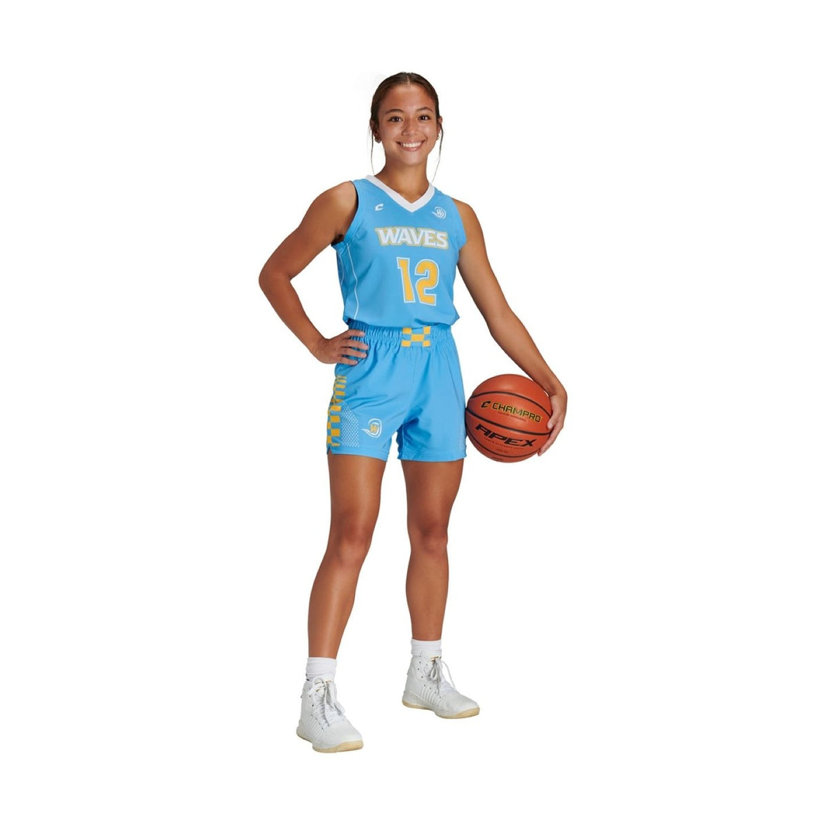 Custom Stretch Woven Basketball 5" Short Womens, Girls Team Basketball Shorts