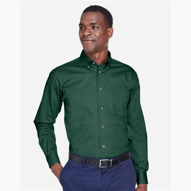 Harriton Men's Easy Blend Twill Shirt-3