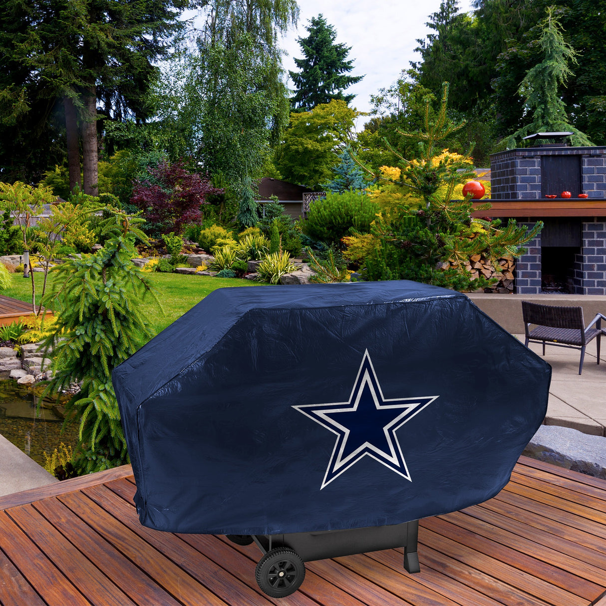 Rico Industries NFL Dallas Cowboys Navy Deluxe Grill Cover-1