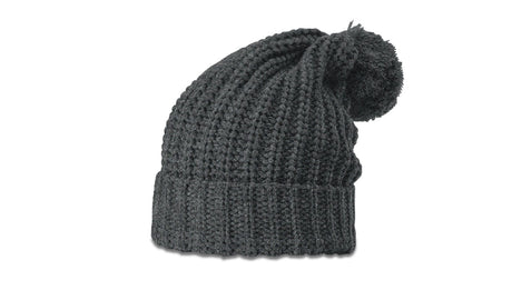 Richardson Chunk Cable Beanie with Cuff & Pom Unisex Accessories Hats & Caps