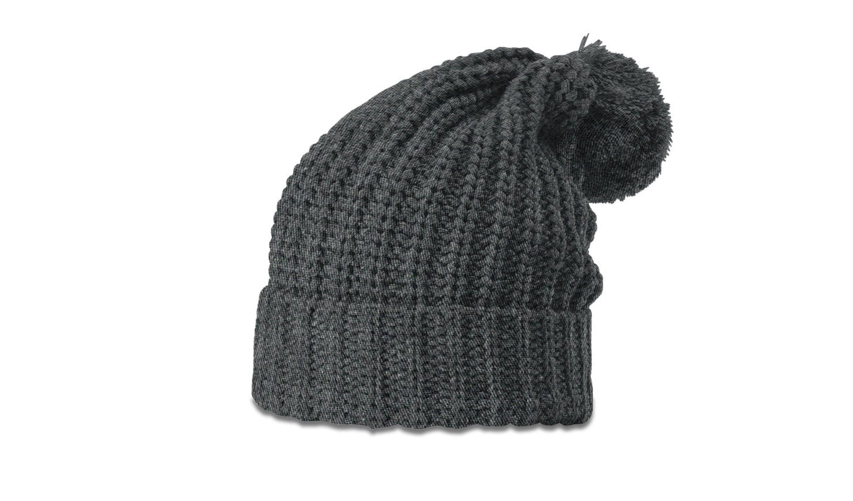 Richardson Chunk Cable Beanie with Cuff & Pom Unisex Accessories Hats & Caps