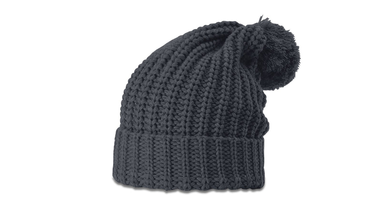 Richardson Chunk Cable Beanie with Cuff & Pom Unisex Accessories Hats & Caps