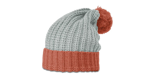 Richardson Chunk Cable Beanie with Cuff & Pom Unisex Accessories Hats & Caps