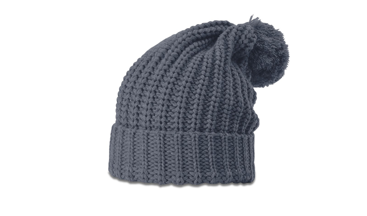 Richardson Chunk Cable Beanie with Cuff & Pom Unisex Accessories Hats & Caps