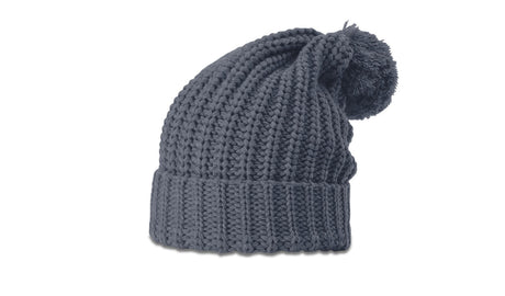 Richardson Chunk Cable Beanie with Cuff & Pom Unisex Accessories Hats & Caps