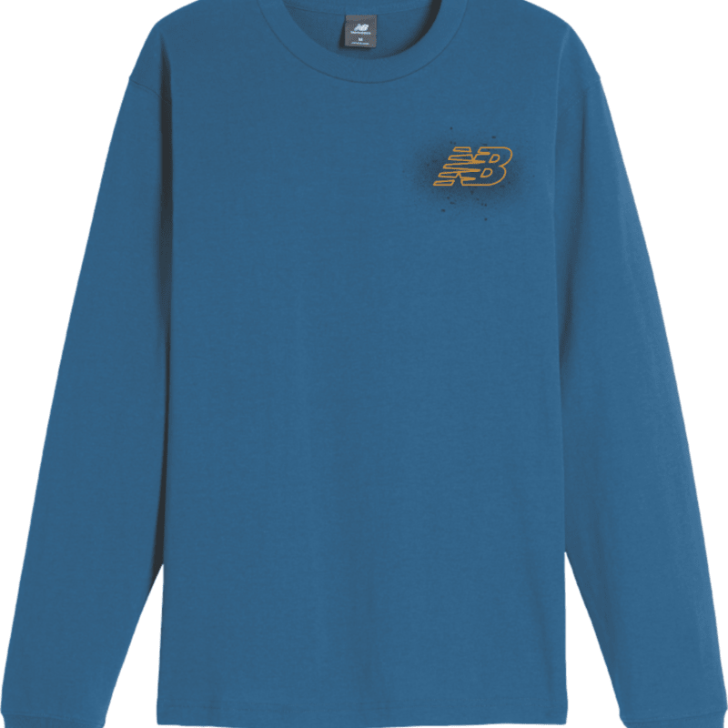 New Balance Men's Spray Paint Long Sleeve Mens Apparel Shirts & Tops