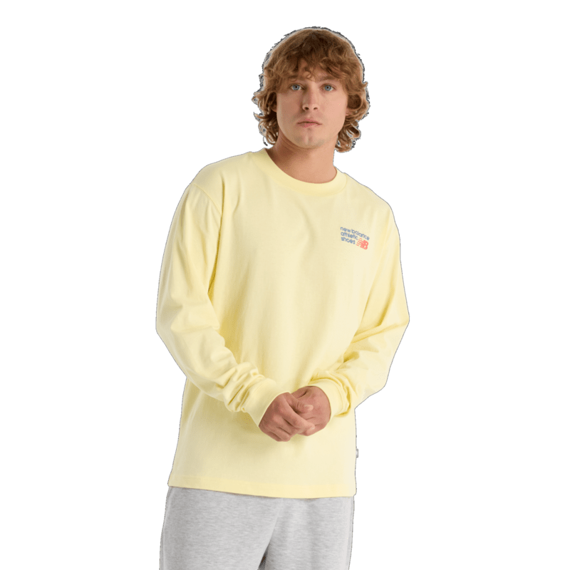 New Balance Men's Athletics Premium Back Logo Long Sleeve Mens Apparel Shirts & Tops