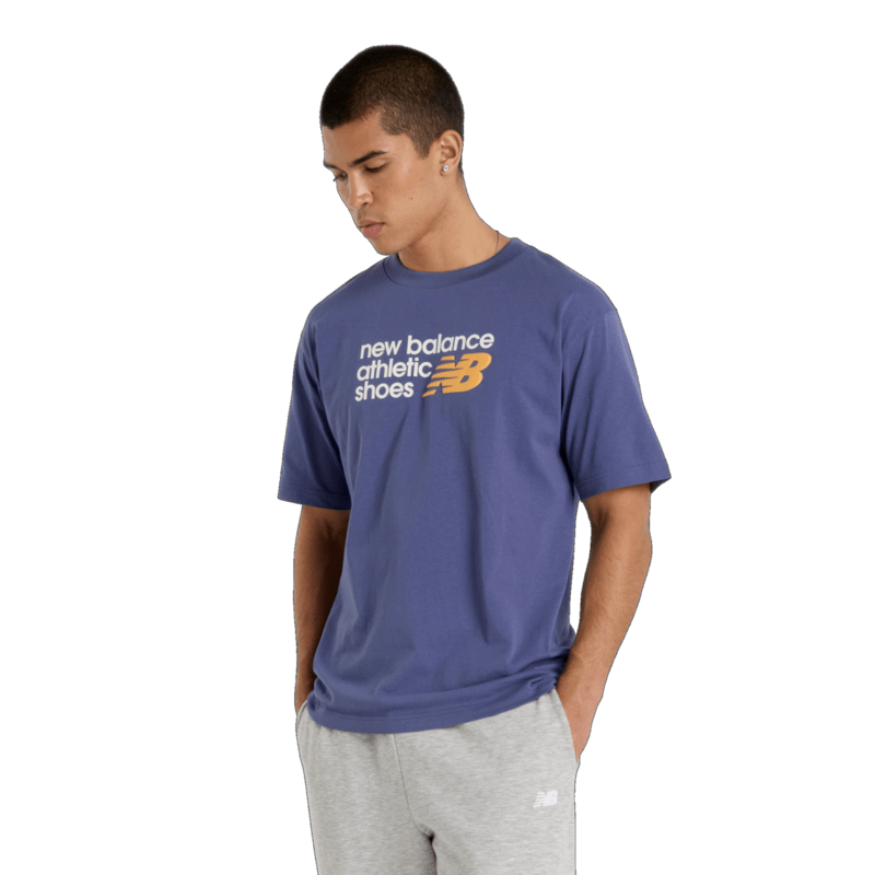 New Balance Men's Athletics Premium Relaxed Chest Logo T-Shirt Mens Apparel Shirts & Tops