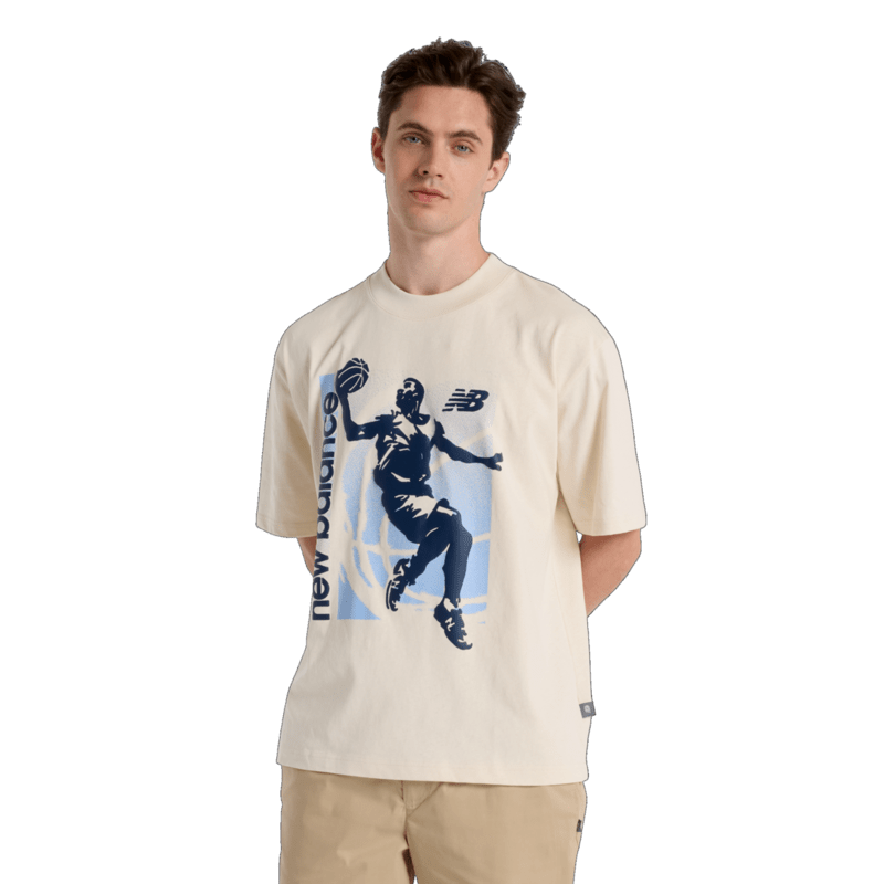 New Balance Men's Hoops Graphic Vintage T-Shirt Mens Apparel Shirts & Tops