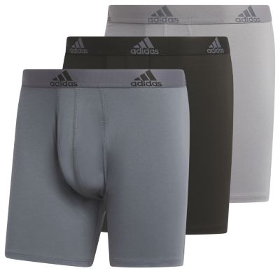adidas Men's Stretch Cotton 3-Pack Boxer Brief Mens Apparel Underwear