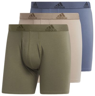 adidas Men's Stretch Cotton 3-Pack Boxer Brief Mens Apparel Underwear