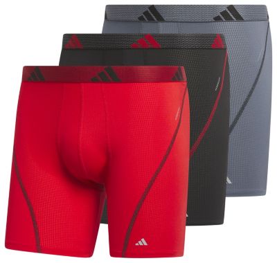 adidas Men's Performance Mesh 3-Pack Boxer Brief Mens Apparel Underwear