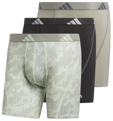 adidas Men's Performance Mesh Graphic 3-Pack Boxer Brief Mens Apparel Underwear