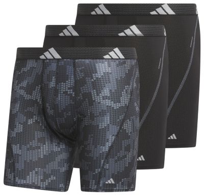 adidas Men's Performance Mesh Graphic 3-Pack Boxer Brief Mens Apparel Underwear