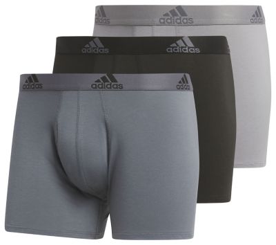 adidas Men's Stretch Cotton 3-Pack Trunk Mens Apparel Underwear