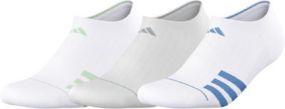 adidas Men's Superlite Stripe 3 3-Pack No Show Socks Unisex Accessories Socks