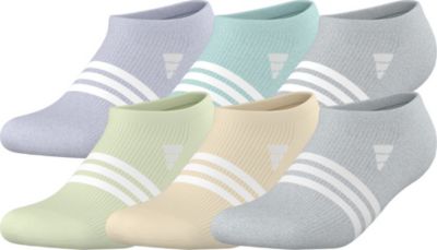 adidas Girl's Superlite 3.0 6-Pack No Show Socks Unisex Accessories Socks