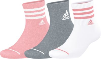 adidas Women's Cushioned 3-Stripe 3.0 3-Pack High Quarter Socks Unisex Accessories Socks