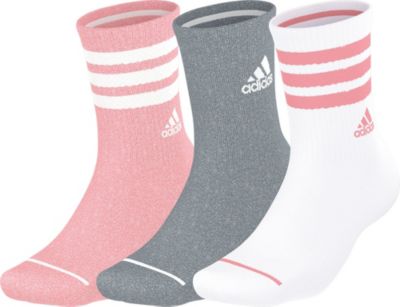 adidas Women's Cushioned 3-Stripe 3.0 3-Pack Crew Socks Unisex Accessories Socks