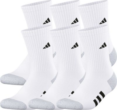 adidas Youth Athletic Cushioned 6-Pack Crew Socks Unisex Accessories Socks