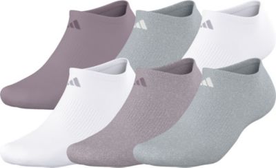 adidas Women's Athletic Cushioned 6-Pack No Show Socks Unisex Accessories Socks