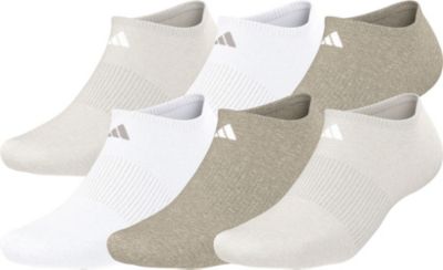 adidas Women's Athletic Cushioned 6-Pack No Show Socks Unisex Accessories Socks