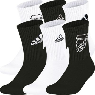 adidas Youth Cushioned Mixed 2.0 6-Pack Crew Socks Unisex Accessories Socks