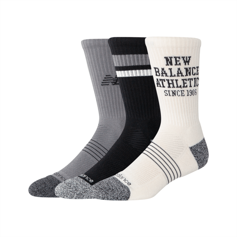 New Balance Active Graphic Crew Socks 3 Pack Unisex Accessories Socks