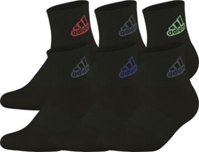 adidas Youth Superlite Classic 6-Pack Quarter Socks Unisex Accessories Socks