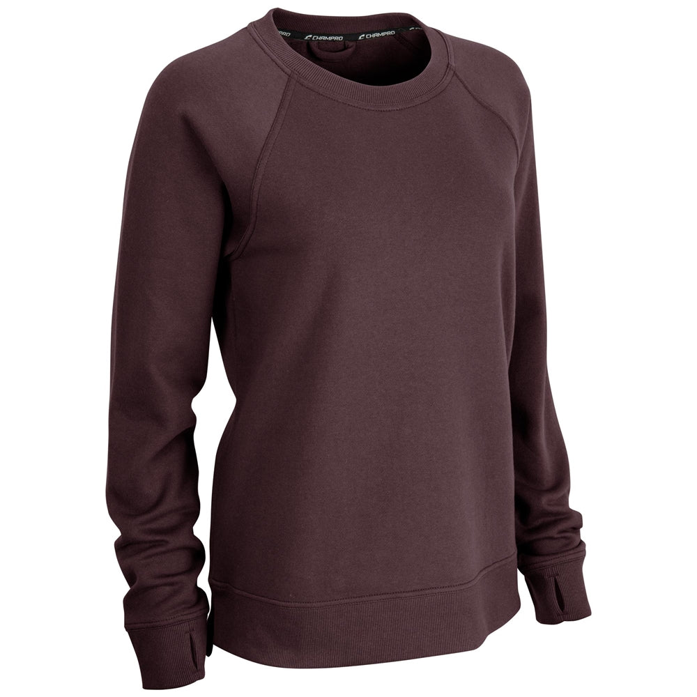 Champro Victory Fleece Women's Split Hem Crew Womens Apparel Sweatshirts & Fleece