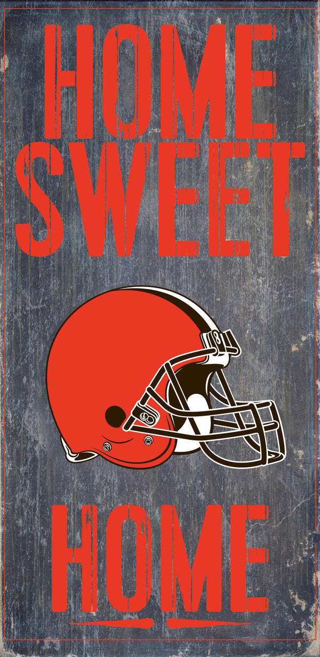 Fan Creations Cleveland Browns Home Sweet Home Wood Sign 6"x12" Fan Gear NFL Cleveland Browns