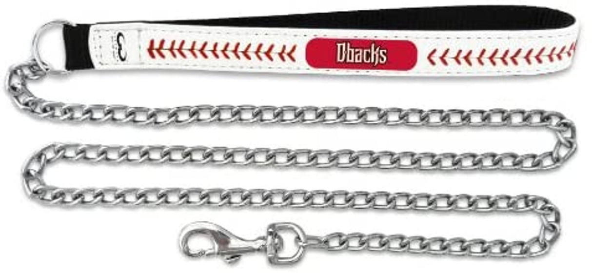 Gamewear Arizona Diamondbacks Leather Chain Baseball Pet Leash Size Large Fan Gear MLB Arizona Diamondbacks