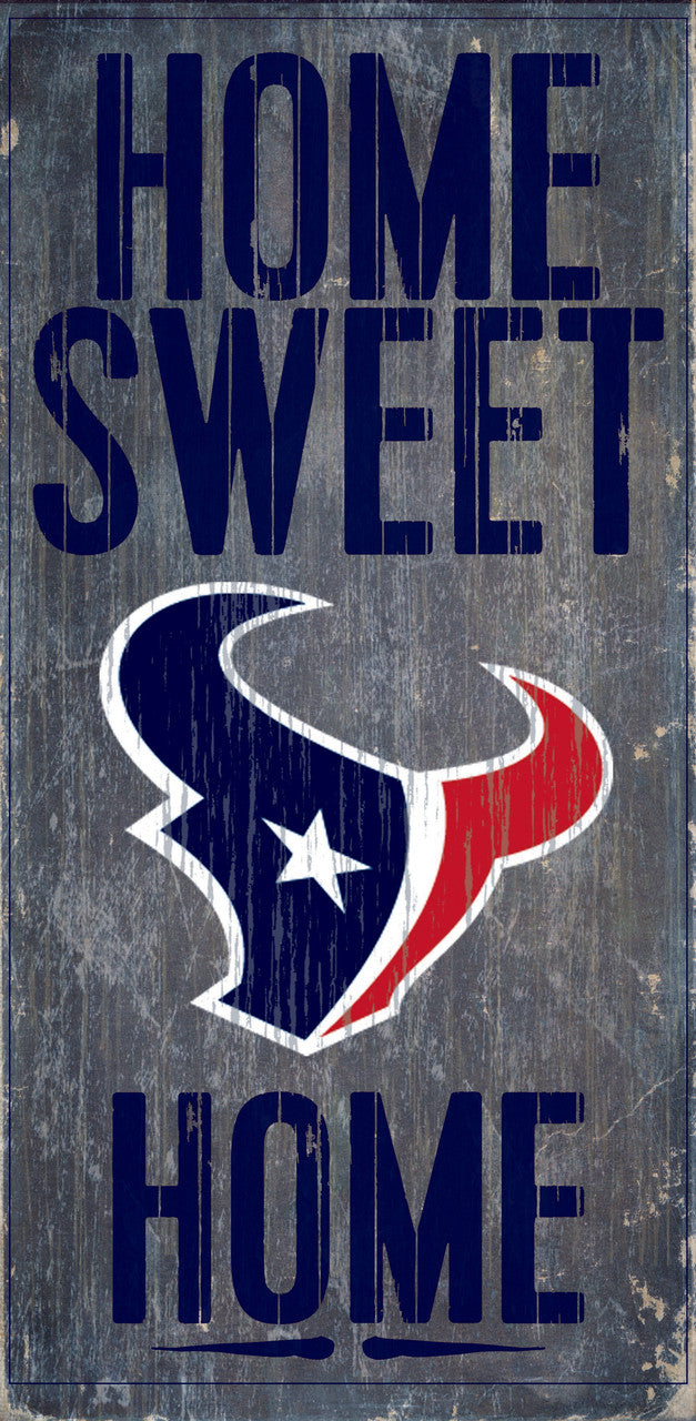 Fan Creations Houston Texans Home Sweet Home Wood Sign 6"x12" Fan Gear NFL Houston Texans
