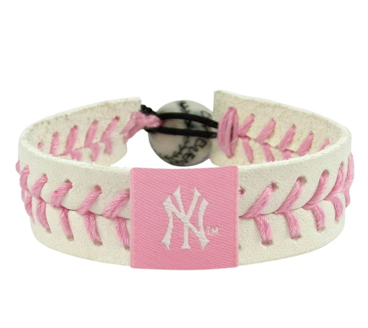 Gamewear New York Yankees Pink Baseball Bracelet Fan Gear MLB New York Yankees