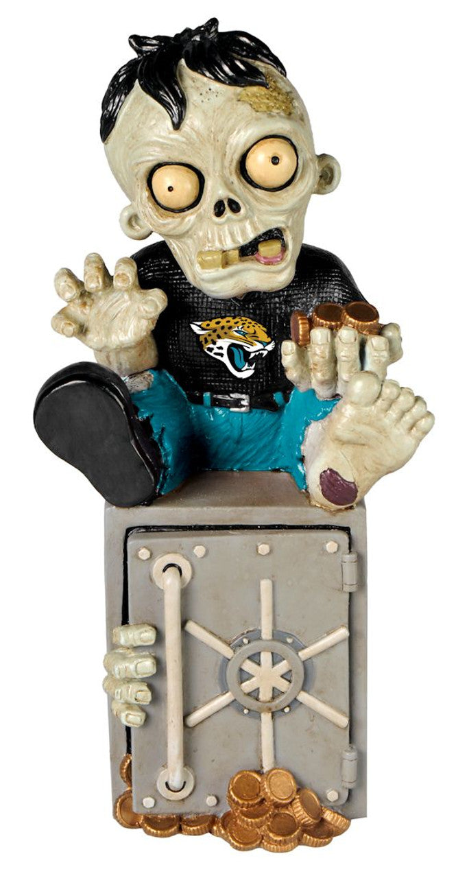 Forever Collectibles Jacksonville Jaguars Zombie Bank Figurine Fan Gear NFL Jacksonville Jaguars