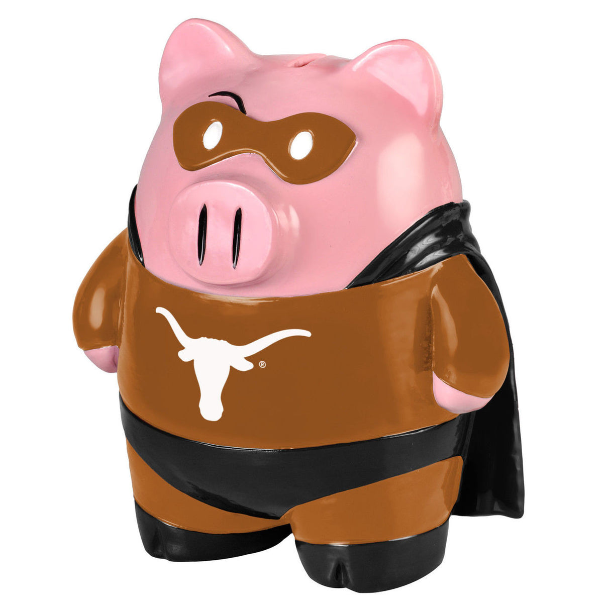 Forever Collectibles Texas Longhorns Large Stand Up Superhero Piggy Bank Fan Gear NCAA Texas Longhorns