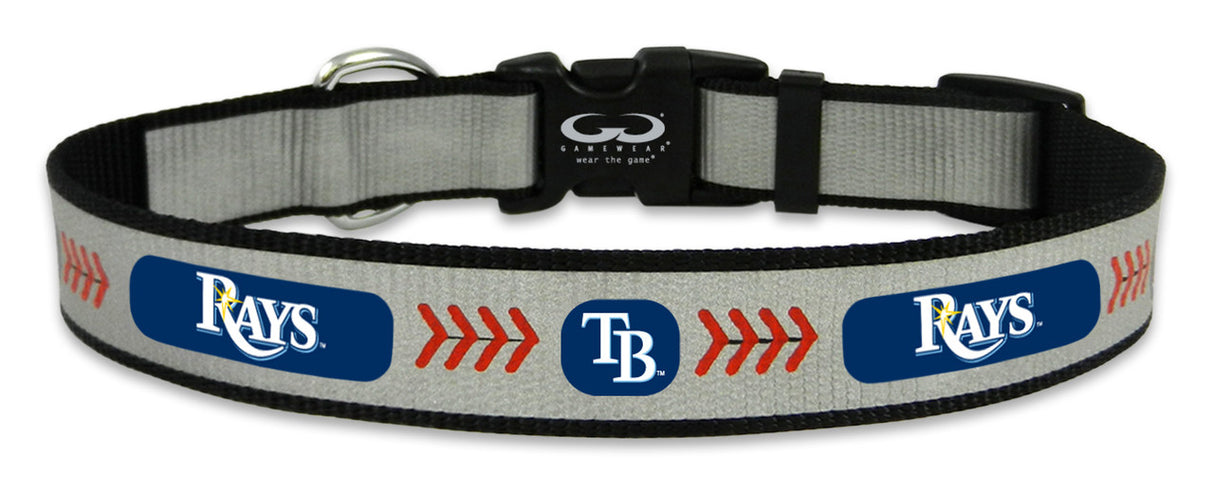 Gamewear Tampa Bay Rays Reflective Baseball Pet Collar Size Large Fan Gear MLB Tampa Bay Rays