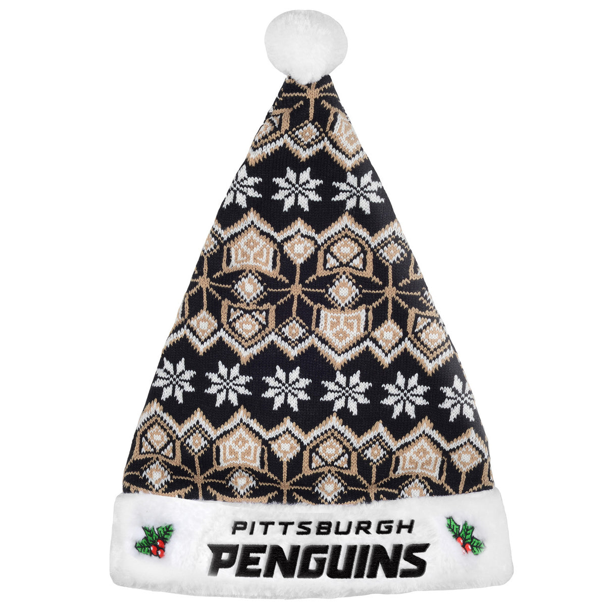 Forever Collectibles Pittsburgh Penguins 2015 Knit Santa Hat Fan Gear NHL Pittsburgh Penguins