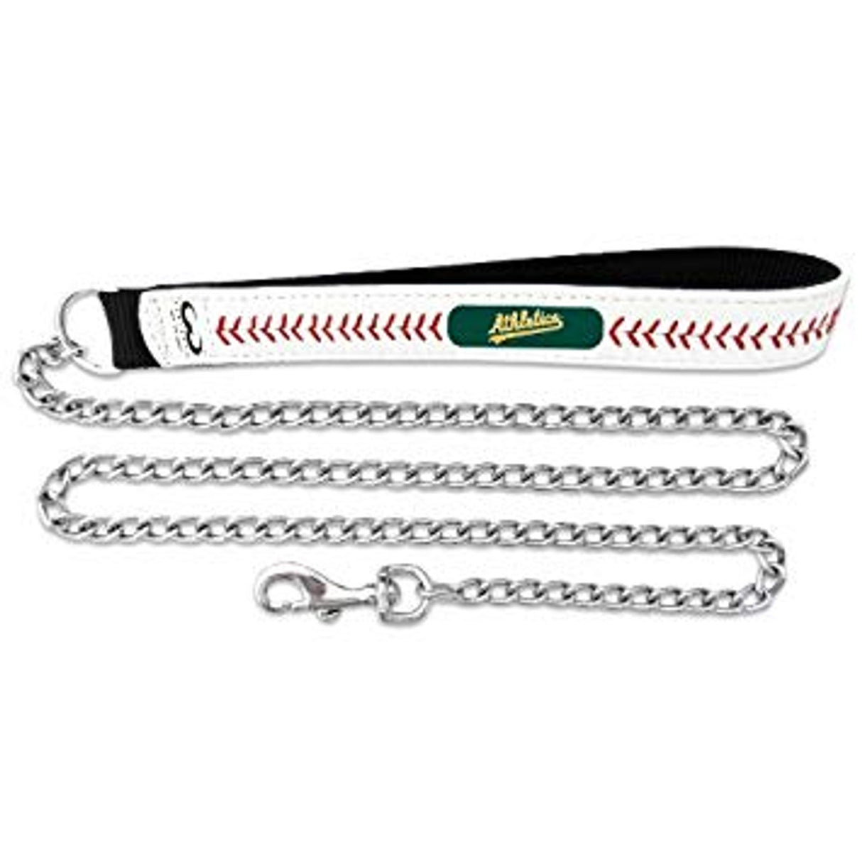 Gamewear Oakland Athletics Leather Baseball Pet Leash Size Large Fan Gear MLB Oakland Athletics