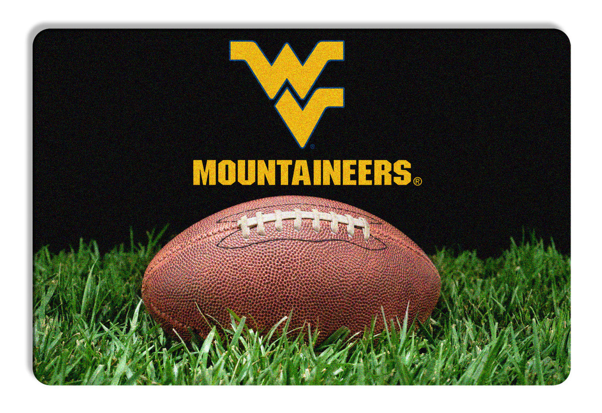 Gamewear West Virginia Mountaineers Classic Football Pet Bowl Mat Size Large Fan Gear NCAA West Virginia Mountaineers