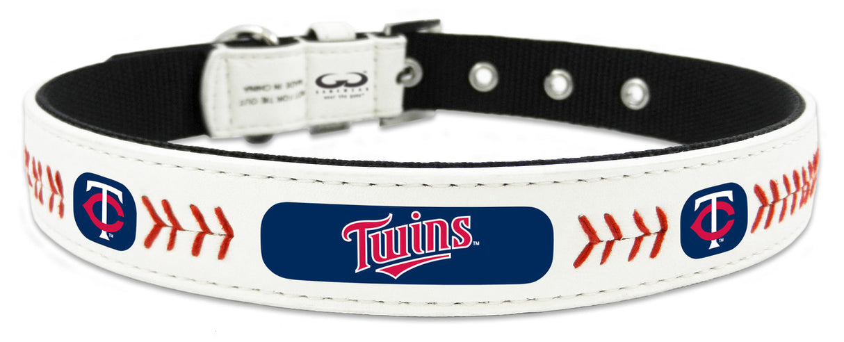 Gamewear Minnesota Twins Classic Leather Baseball Collar Size Small Fan Gear MLB Minnesota Twins