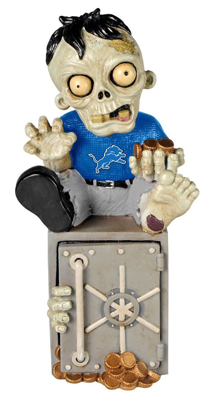 Forever Collectibles Detroit Lions Zombie Bank Figurine Fan Gear NFL Detroit Lions
