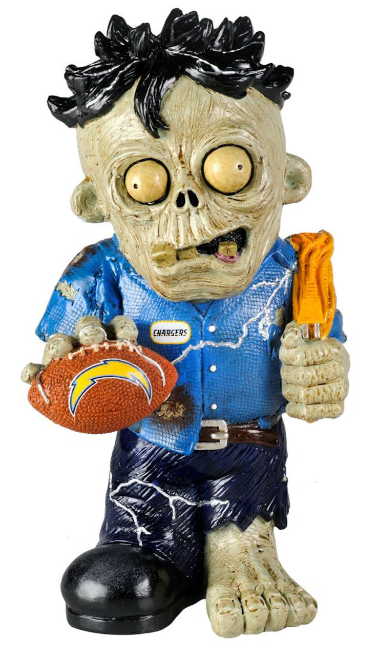 Forever Collectibles Los Angeles Chargers Thematic Zombie Figurine Fan Gear NFL Los Angeles Chargers