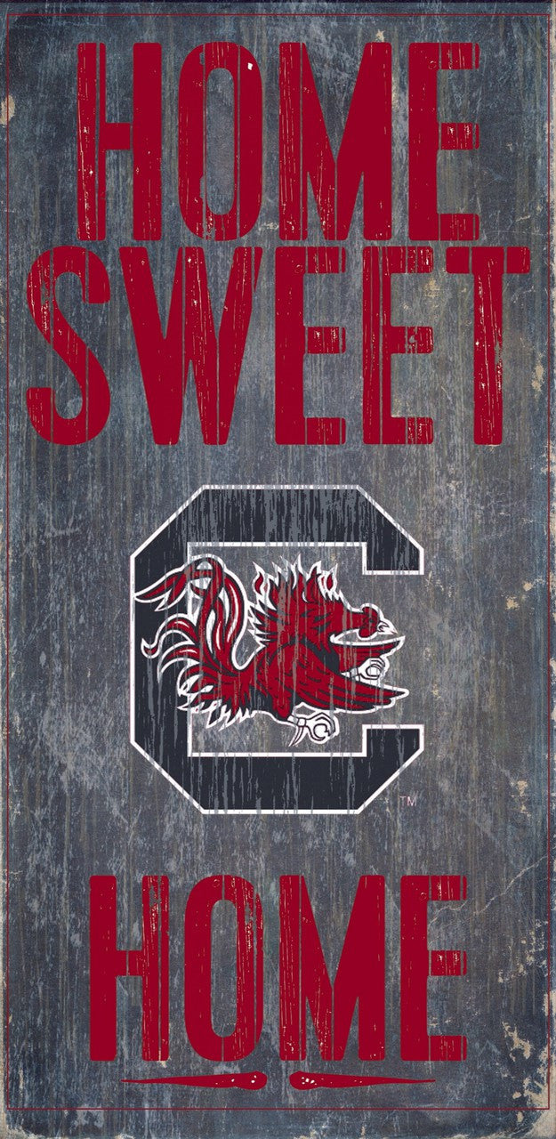 Fan Creations South Carolina Gamecocks Home Sweet Home Wood Sign 6"x12" Fan Gear NCAA South Carolina Gamecocks