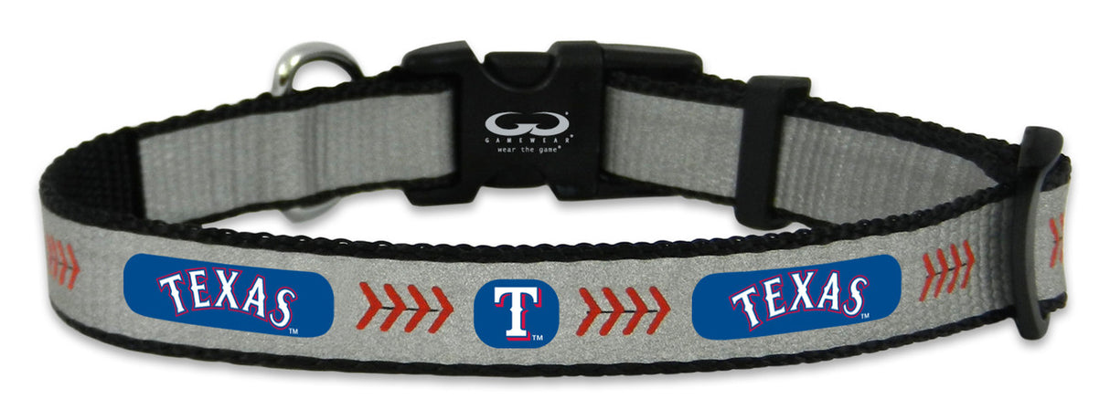Gamewear Texas Rangers Reflective Baseball Pet Collar Size Toy Fan Gear MLB Texas Rangers