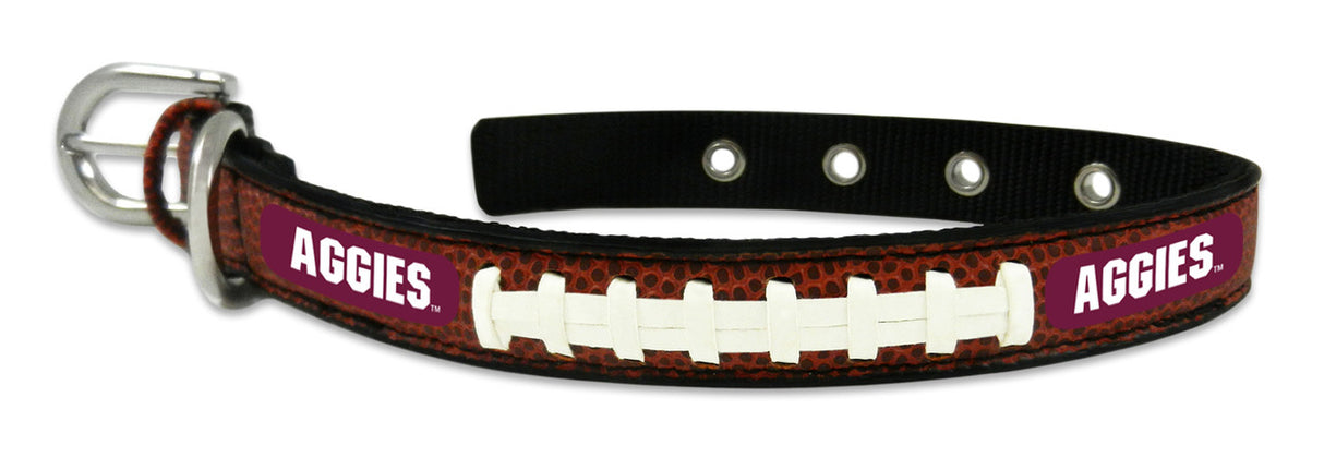 Gamewear Texas A&M Aggies Classic Leather Football Pet Collar Size Small Fan Gear NCAA Texas A&M Aggies