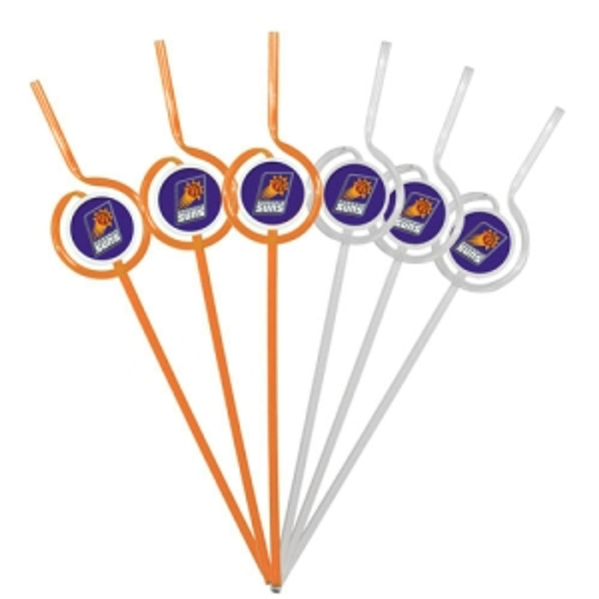 Pangea Brands Phoenix Suns Team Sipper Straws Fan Gear NBA Phoenix Suns