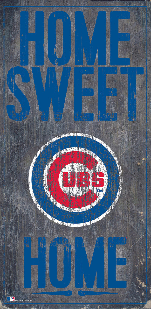 Fan Creations Chicago Cubs Home Sweet Home Wood Sign 6x12 Fan Gear MLB Chicago Cubs